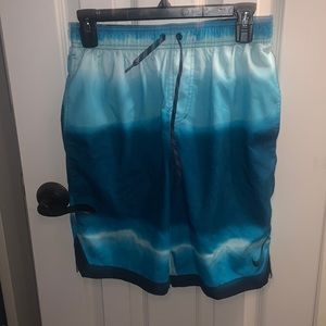 blue nike swim trunks